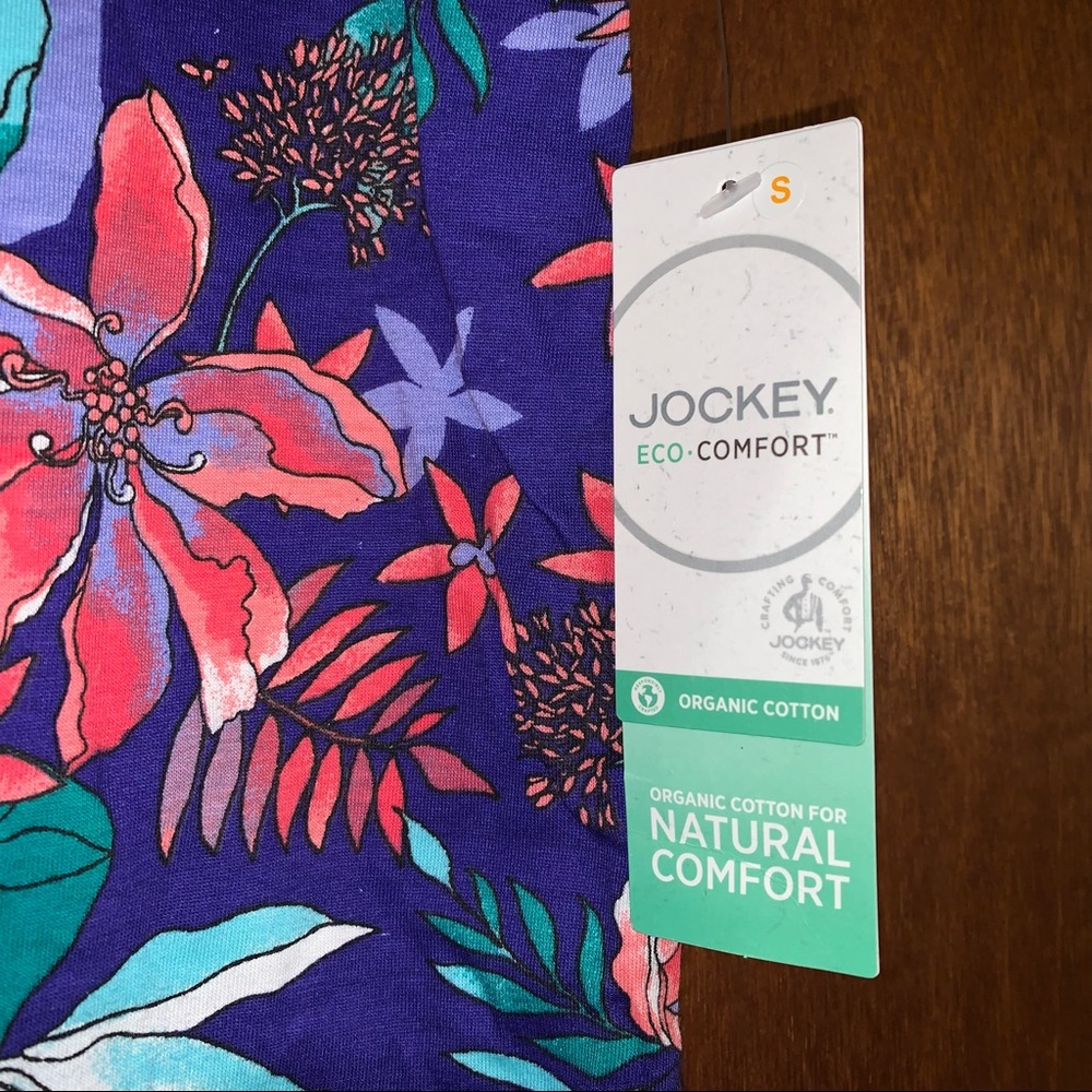 Women’s S JOCKEY Organic Cotton Purple HAWAIIAN TROPICAL Sleep Lounge Ensemble - Picture 3 of 16